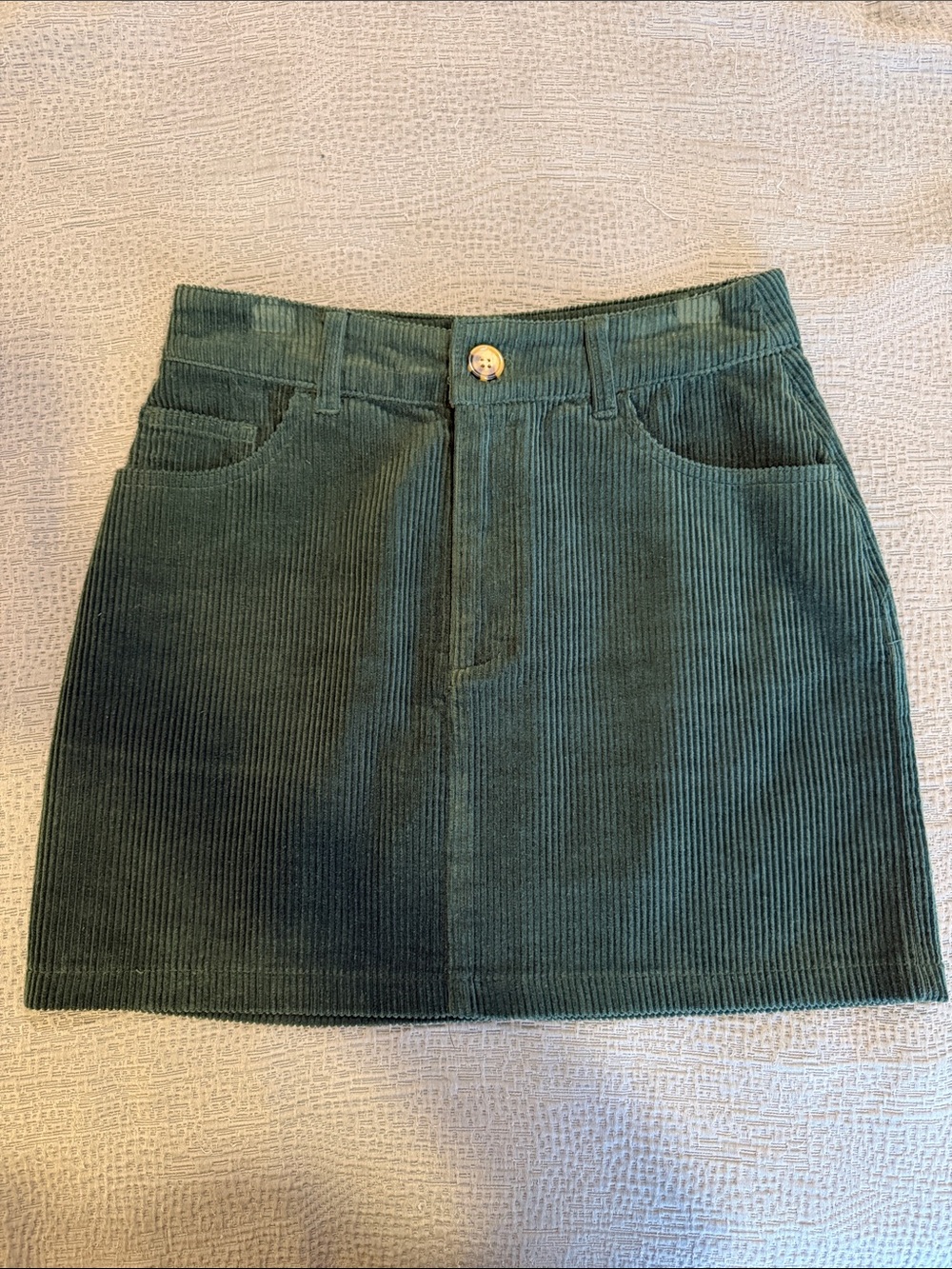 Forever 21 Dark Green Corduroy Mini Skirt